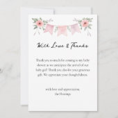 Aquarelle d'oie soie fille Merci Baby shower (Devant)