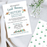 Aquarelle d'oiseaux doux Douche carte d'anniversai<br><div class="desc">Cette aquarelle est composée de trois petits oiseaux mignons qui livrent des piles de courriels heureux et colorés pour une occasion spéciale! Quand la réunion en personne n'est pas possible, une douche à carte est la meilleure façon de célébrer! Demandez à la famille et aux amis de se joindre à...</div>