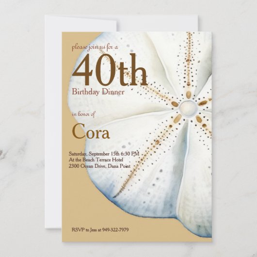 Aquarelle Dollar Anniversaire Invitation (Devant)