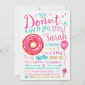 Aquarelle Donut Invitation d'anniversaire (Devant)