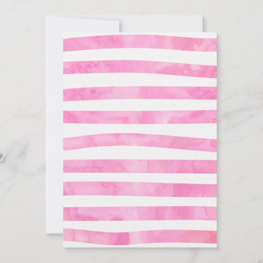 Aquarelle Donut Invitation d'anniversaire (Dos)