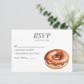Aquarelle Donut RSVP Card Mariage Doughnut douce (Debout devant)