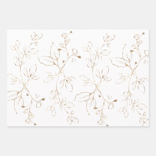 Aquarelle d'or du feuillage feuille (Devant 2)