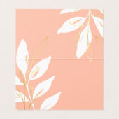 Aquarelle dorée Floral Mariage Cartes de table (Intérieur déplié)