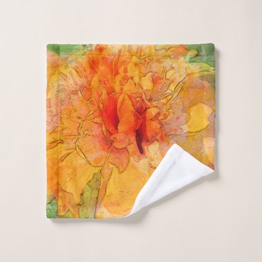 Aquarelle dorée Marigold (Gant de toilette)