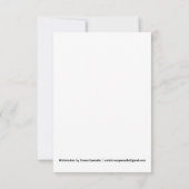 Aquarelle d'origine sur carte blanche (Dos)