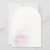 Aquarelle douce et Croix dorée invitation au baptê (Dos)