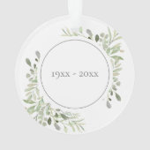 Aquarelle douce Feuilles 25e anniversaire (dos)