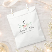 Aquarelle douce Floral Rose Faveur Sacs (Coupé)