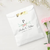 Aquarelle douce Floral Rose Faveur Sacs (Scellé)