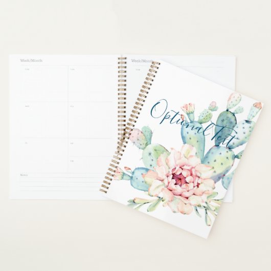 Aquarelle douce Pastel Blooming Cactus (Devant avec enveloppe)