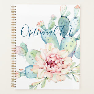 Aquarelle douce Pastel Blooming Cactus