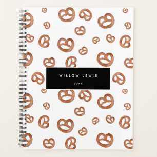 Aquarelle douce salée Pretzel Motif boulangerie