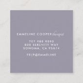 Aquarelle douce Serene Arbres Carte de visite bleu (Dos)