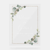 Aquarelle douche nuptiale eucalyptus bienvenue (Recto)