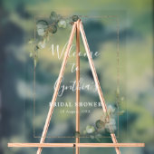 Aquarelle douche nuptiale eucalyptus bienvenue (Neutre)