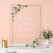 Aquarelle douche nuptiale eucalyptus bienvenue (Mariage)