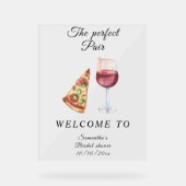 Aquarelle Douche nuptiale Parfait Accueil paire (Recto)