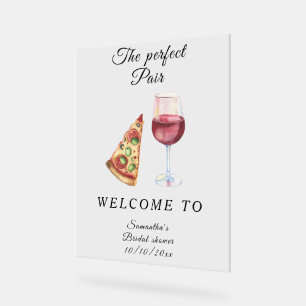 Aquarelle Douche nuptiale Parfait Accueil paire