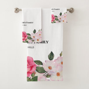 Aquarelle Doux rose blanc Roses illustration