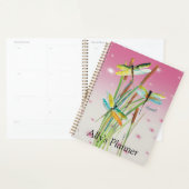 Aquarelle Dragonfly Rose Personnalisé Planner (Devant avec enveloppe)
