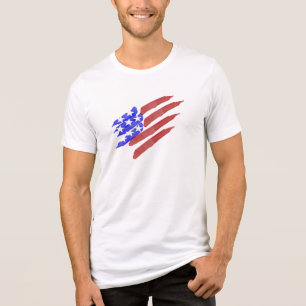 Aquarelle Drapeau Américain T-Shirts patriotiques