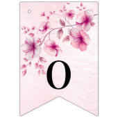 Aquarelle Drapeau de jonction de fleurs roses (Deuxième drapeau)