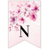 Aquarelle Drapeau de jonction de fleurs roses (Troisième drapeau)