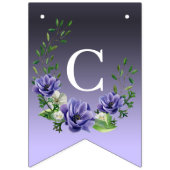 Aquarelle Drapeau de jonction de fleurs violettes (Premier drapeau)