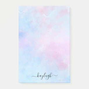 Aquarelle Dreamy Rose bleu turquoise Post-it Note