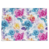 Aquarelle Dreamy Rose Grand sac cadeau (Devant)