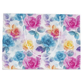Aquarelle Dreamy Rose Grand sac cadeau (Dos)