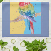 Aquarelle du bon matin Rouge Macaw Serviette de cu (Plié)