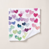 Aquarelle du coeur arc-en-ciel (Gant de toilette)