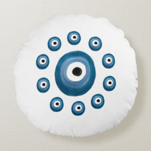 Aquarelle du Coussin de l'oeil du diable blanc et