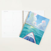 Aquarelle du lac en kayak (Devant avec enveloppe)
