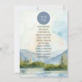 Aquarelle du lac Mountain par table Carte de siège (Dos)