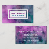 aquarelle du planificateur d'événements cartes de (Devant / Derrière)