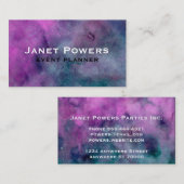 aquarelle du planificateur d'événements cartes de  (Devant / Derrière)