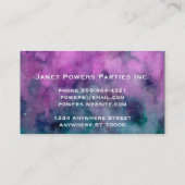 aquarelle du planificateur d'événements cartes de  (Dos)