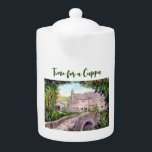 Aquarelle du pont de pierre Temps pour Cuppa<br><div class="desc">Designed based on watercolor painting of Stone Bridge by myself,  Farida Greenfield. A lovely stone bridge leading to beautiful English farmhouse with view of field in the background. Please check my store for matching items !</div>