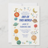 Aquarelle du système solaire Invitation de la part (Devant)