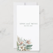 Aquarelle Élégance tropicale- Programme de mariage (Devant)