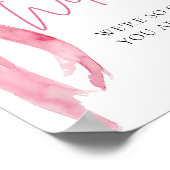 Aquarelle Elegant Blush Bow Affiche de bienvenue (Coin)