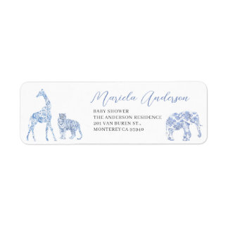 Aquarelle Elegant Toile SafarReturn Étiquette de a