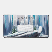 Aquarelle élégante Arbres d'hiver (Clavier et souris)