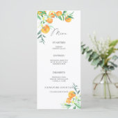 Aquarelle élégante oranges agrumes menu minimalist (Debout devant)