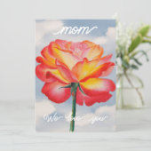 Aquarelle élégante Rose peinture carte de fête des (Debout devant)