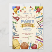 Aquarelle Élément de l'école Invitation (Devant)