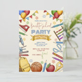 Aquarelle Élément de l'école Invitation (Debout devant)